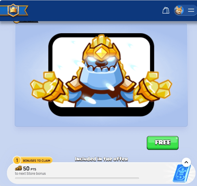 Hero Ice Golem emote page