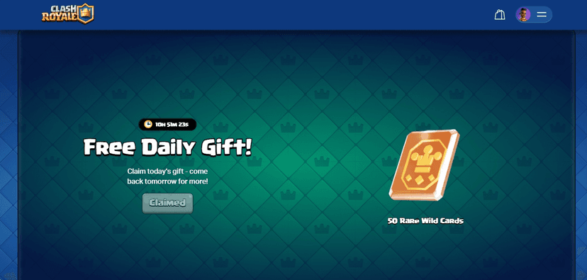 Clash royale daily reward offer